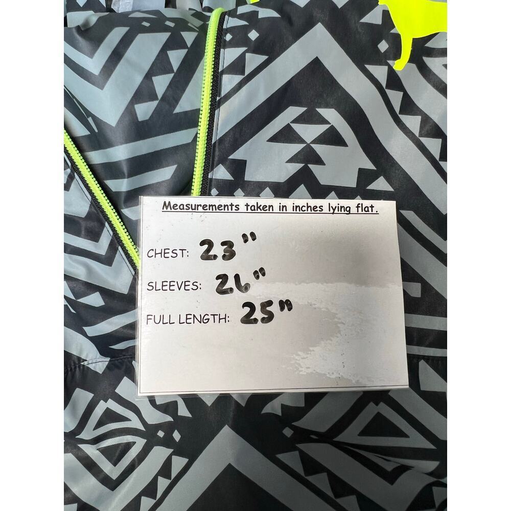 Victoria's Secret PINK Gray Black Aztec Print Anorak Pullover Windbreaker M/L - Picture 9 of 10